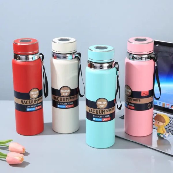 Stainless Steel Water Bottle With Digital Temperature Vacuum Insulated Water Bottle, Large Capacity(random Color)