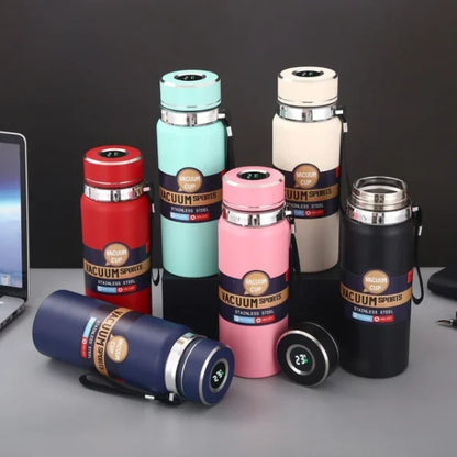 Stainless Steel Water Bottle With Digital Temperature Vacuum Insulated Water Bottle, Large Capacity(random Color)